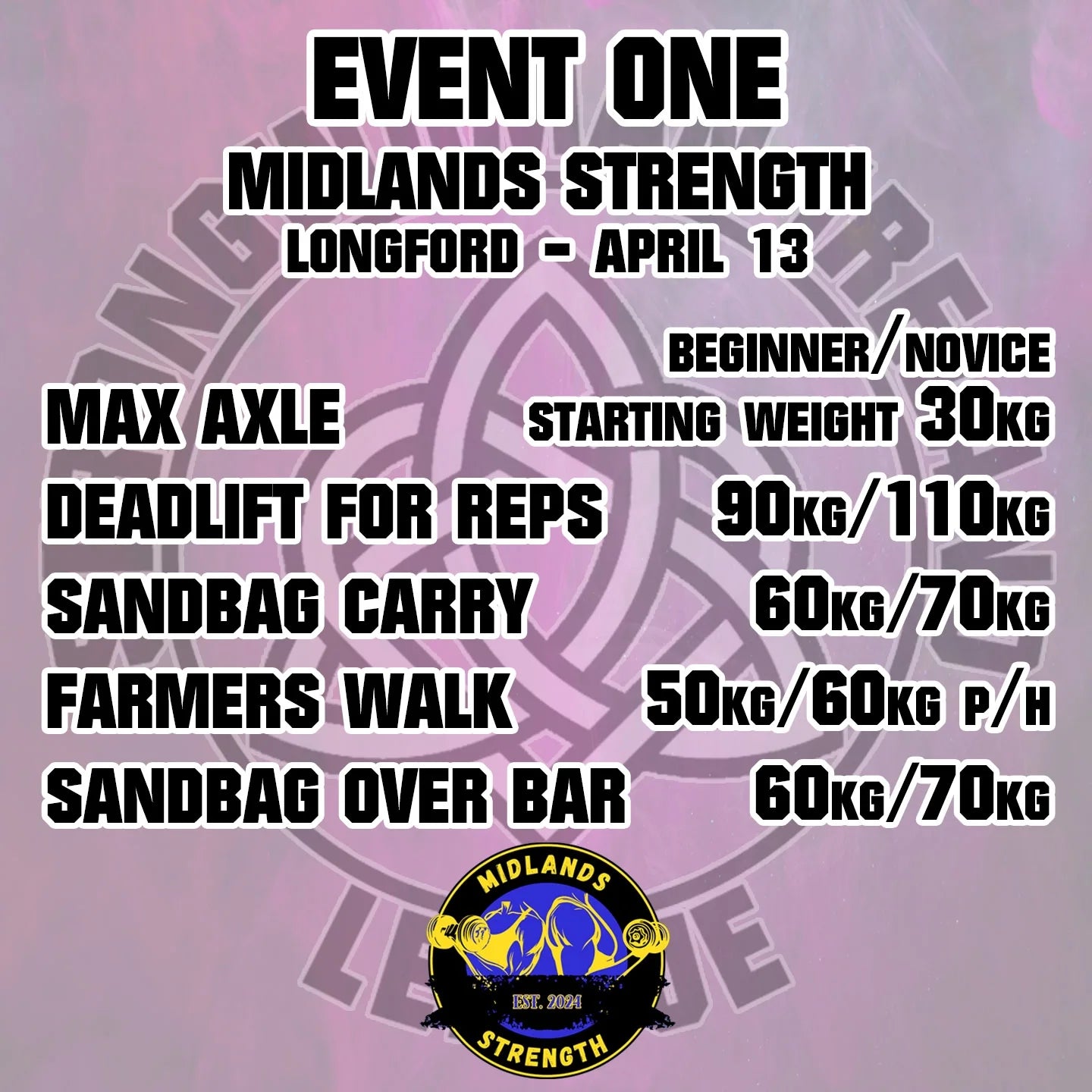 Strongwoman Ireland League - 2025 EVENT ONE